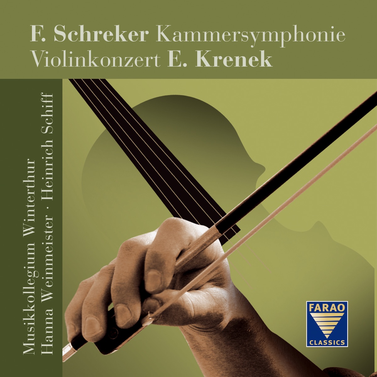 Schreker: Kammersymphonie - Ernst Krenek: Violinkonzert, Op. 29 by Heinrich Schiff, Hanna Weinmeister & Musikkollegium Winterthur album cover