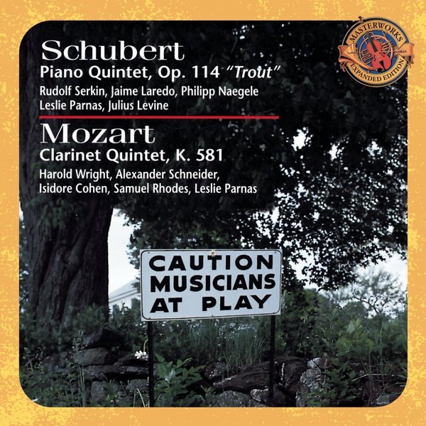 Schubert: Trout Quintet - Mozart: Clarinet Quintet by Harold Wright, Jaime Laredo, Julius Levine, Michael Tree, Myron Bloom & Philipp Naegele album cover