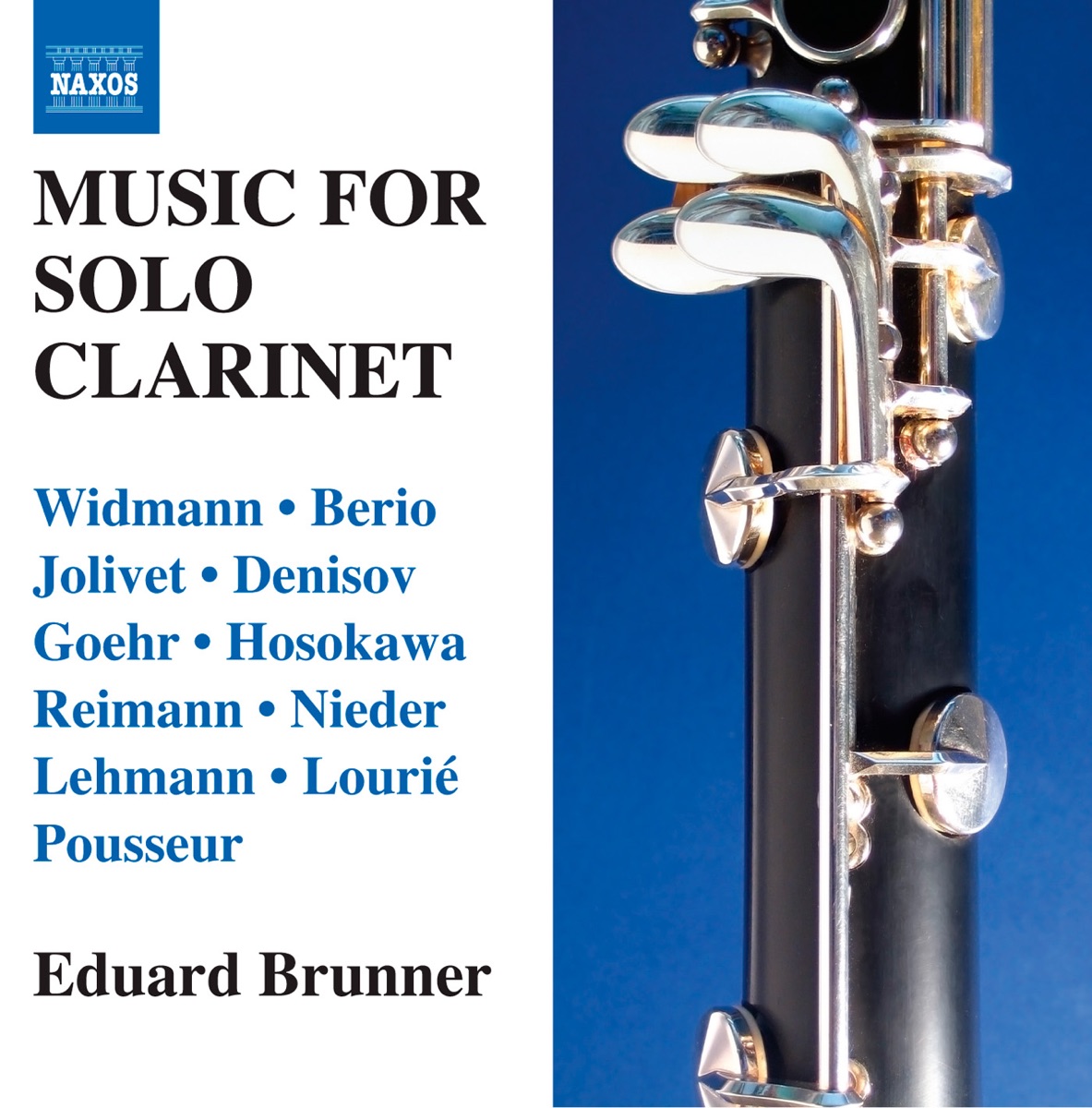 Music for Solo Clarinet by Eduard Brunner album cover