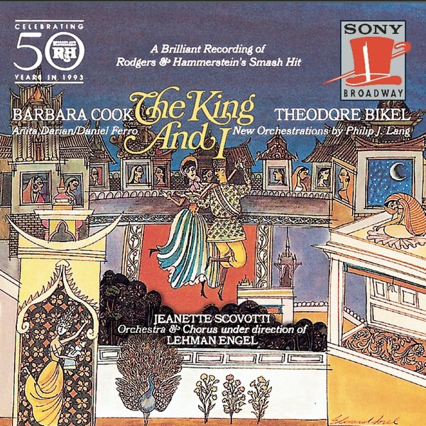 The King and I (1960 Studio Cast Recording) by Rodgers & Hammerstein, Barbara Cook & Theodore Bikel album cover