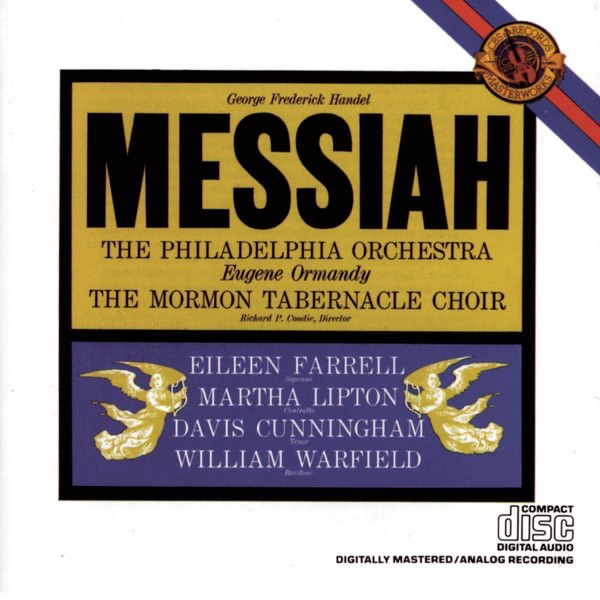 Handel: Messiah by The Philadelphia Orchestra, Eugene Ormandy & The Tabernacle Choir at Temple Square album cover