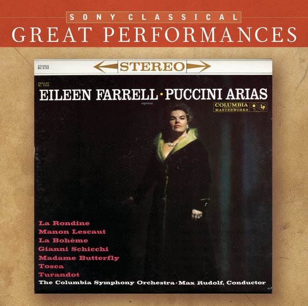 Great Performances - Eileen Farrell - Puccini Arias and Others in the Great Tradition by Columbia Symphony Orchestra, Eileen Farrell & Max Rudolf album cover