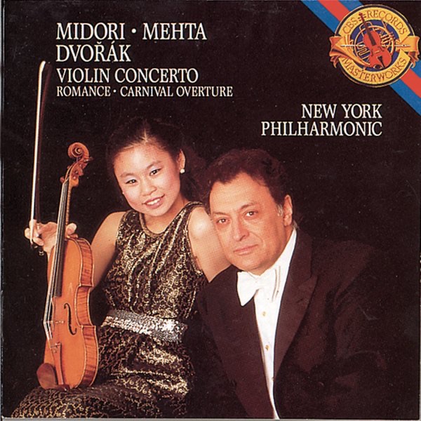 Dvorák: Violin Concerto, Romance and Carnival Overture by Zubin Mehta, Midori & New York Philharmonic album cover