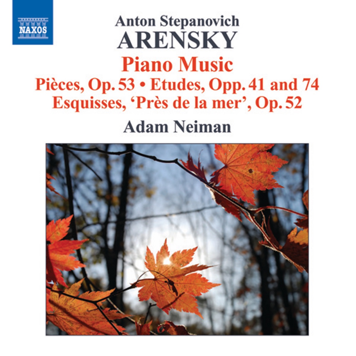 Arensky, A.: 6 Pieces, Op. 53 - Etudes, Opp. 41 and 74 - Pres de la Mer by Adam Neiman album cover