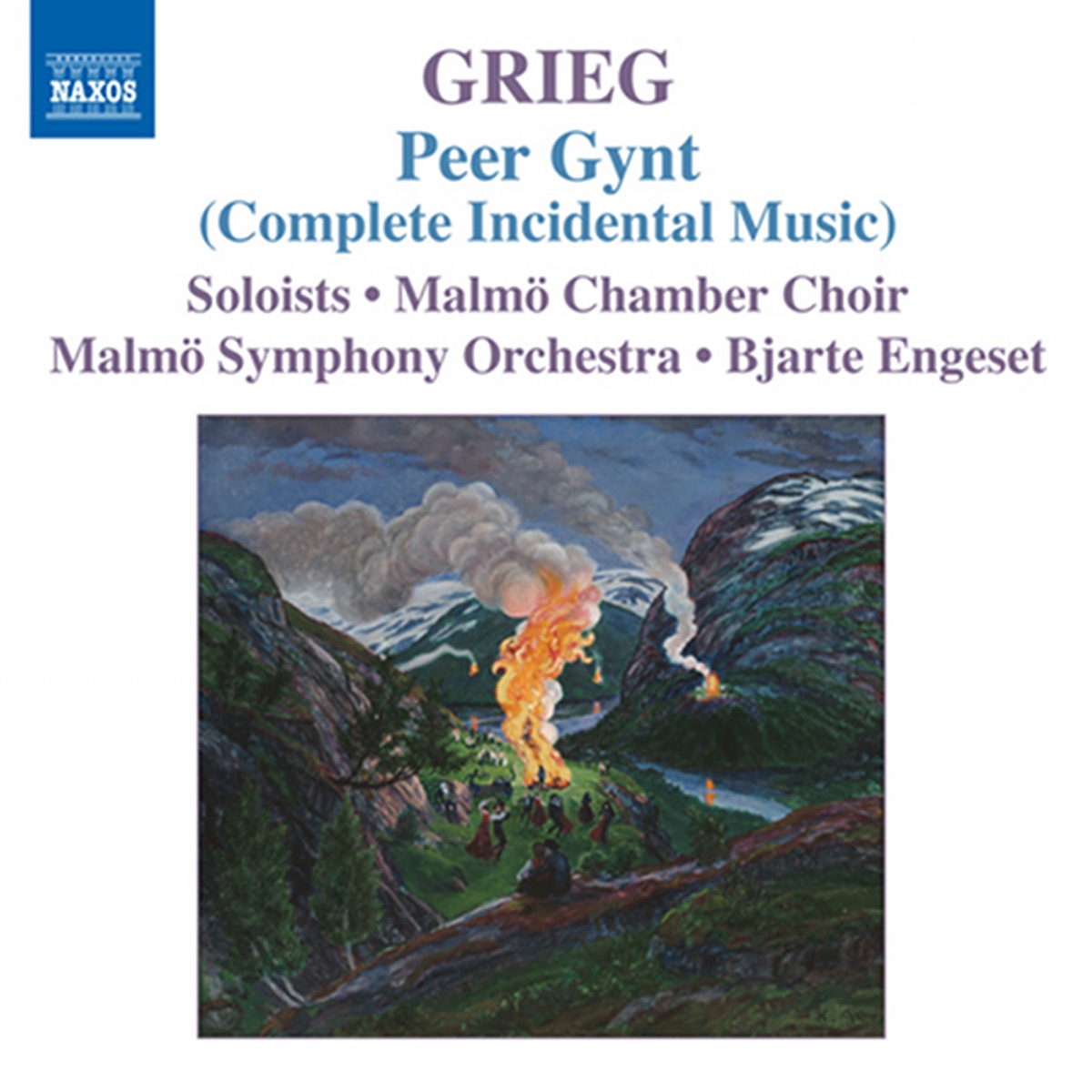Grieg: Orchestral Music, Vol. 5: Peer Gynt (Complete Incidental Music) - Foran Sydens Kloster - Bergliot by Bjarte Engeset, Malmö Symphony Orchestra, Isa Gericke, Anne Marit Jacobsen, Hans Jacob Sand, Gjermund Larsen, Lena Willemark, Malmö Chamber Choir, Kirsten Bråten Berg, Unni Løvlid, Erik Hivju, Lund Kulturskolan Boys and Girls Chorus, Itziar Martinez Galdos, Knut Stiklestad, Yngve A Soberg, Marianne E. Andersen & Frøydis Armand album cover