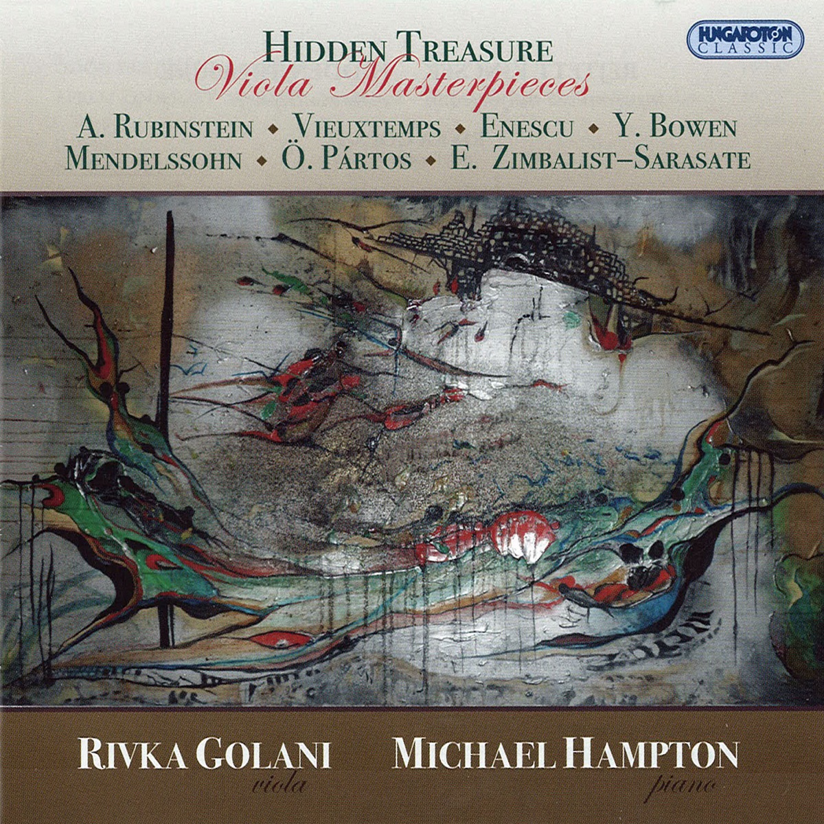 Hidden Treasure - Viola Masterpieces (Hungaroton Classics) by Rivka Golani & Michael Hampton album cover