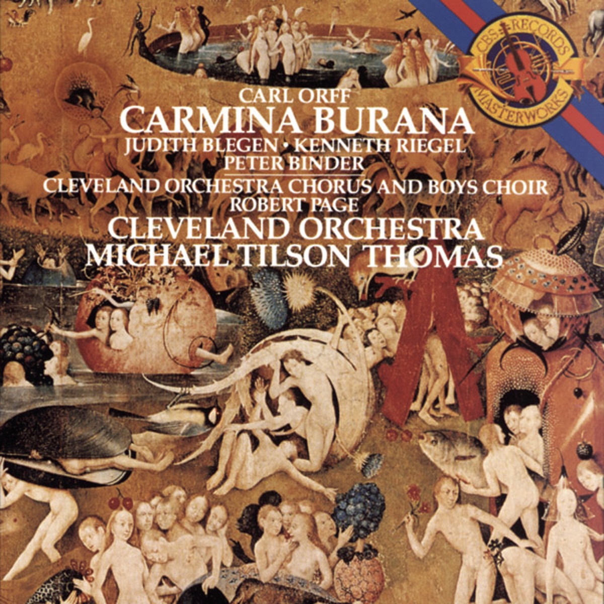 Orff: Carmina Burana by Michael Tilson Thomas, Cleveland Orchestra Boy's Choir, Cleveland Orchestra Chorus, Judith Blegen, Kenneth Riegel, Peter Binder & The Cleveland Orchestra album cover
