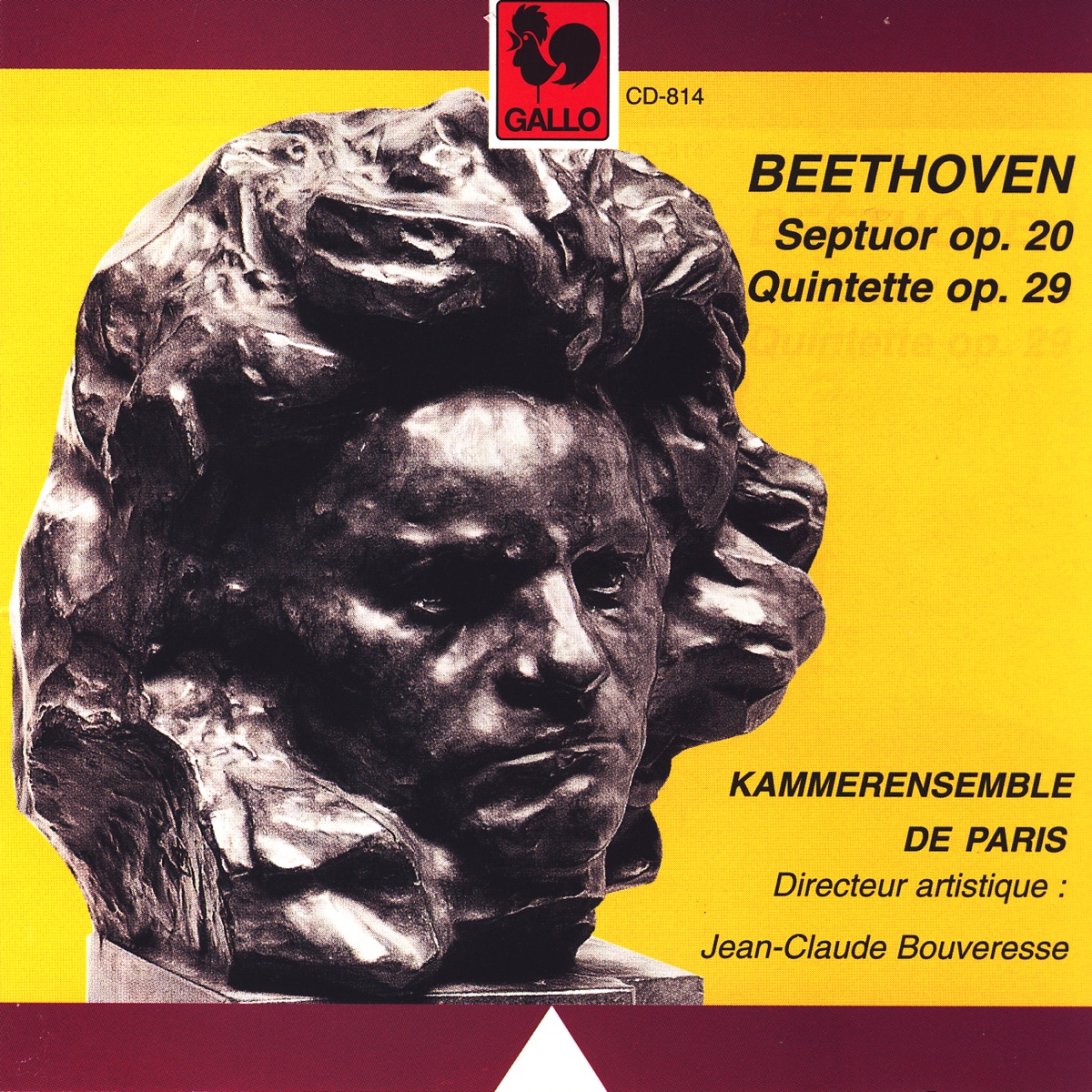 Beethoven: Septuor, Op. 20 & Quintette, Op. 29 by Philippe Cuper, Pascal Gallois, Daniel Catalanotti, Jean-Claude Bouveresse, Michel Guyot, Philippe Dussol, Joel Soultanian, Hugh Mackenzie, Bernard Cazauran & Kammerensemble de Paris album cover