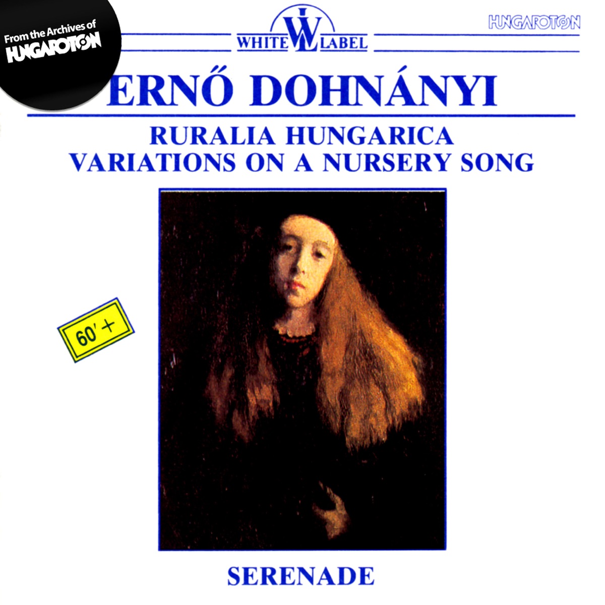 E. Dohnányi: Ruralia Hungarica, Variations on a Nursery Song, Serenade by Budapest Symphony Orchestra, Gyorgy Lehel, Dénes Kovács, Laszlo Barsony & Karoly Botvay album cover