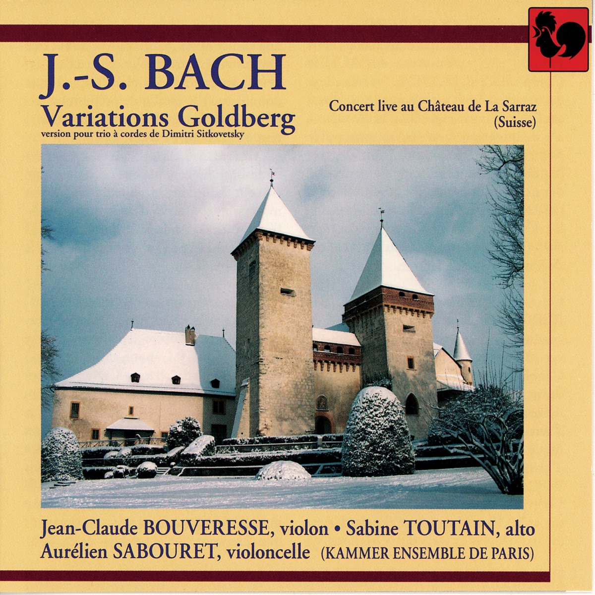Bach: Variations Goldberg (Version pour trio à cordes de Dmitry Sitkovetsky) by Kammerensemble de Paris album cover