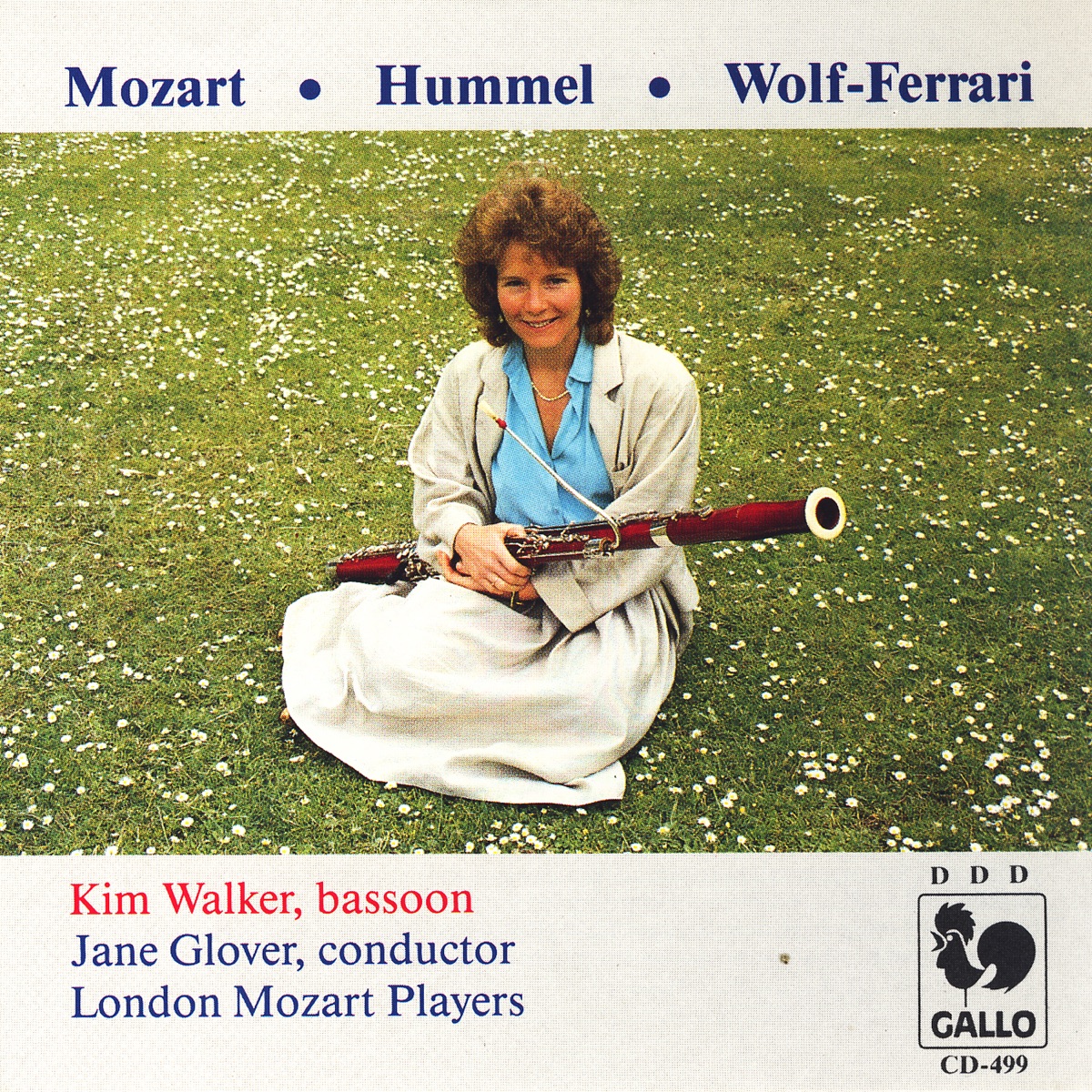 Mozart, Wolf-Ferrari, Hummel, Bassoon Concertos by Kim Walker, London Mozart Players & Jane Glover album cover