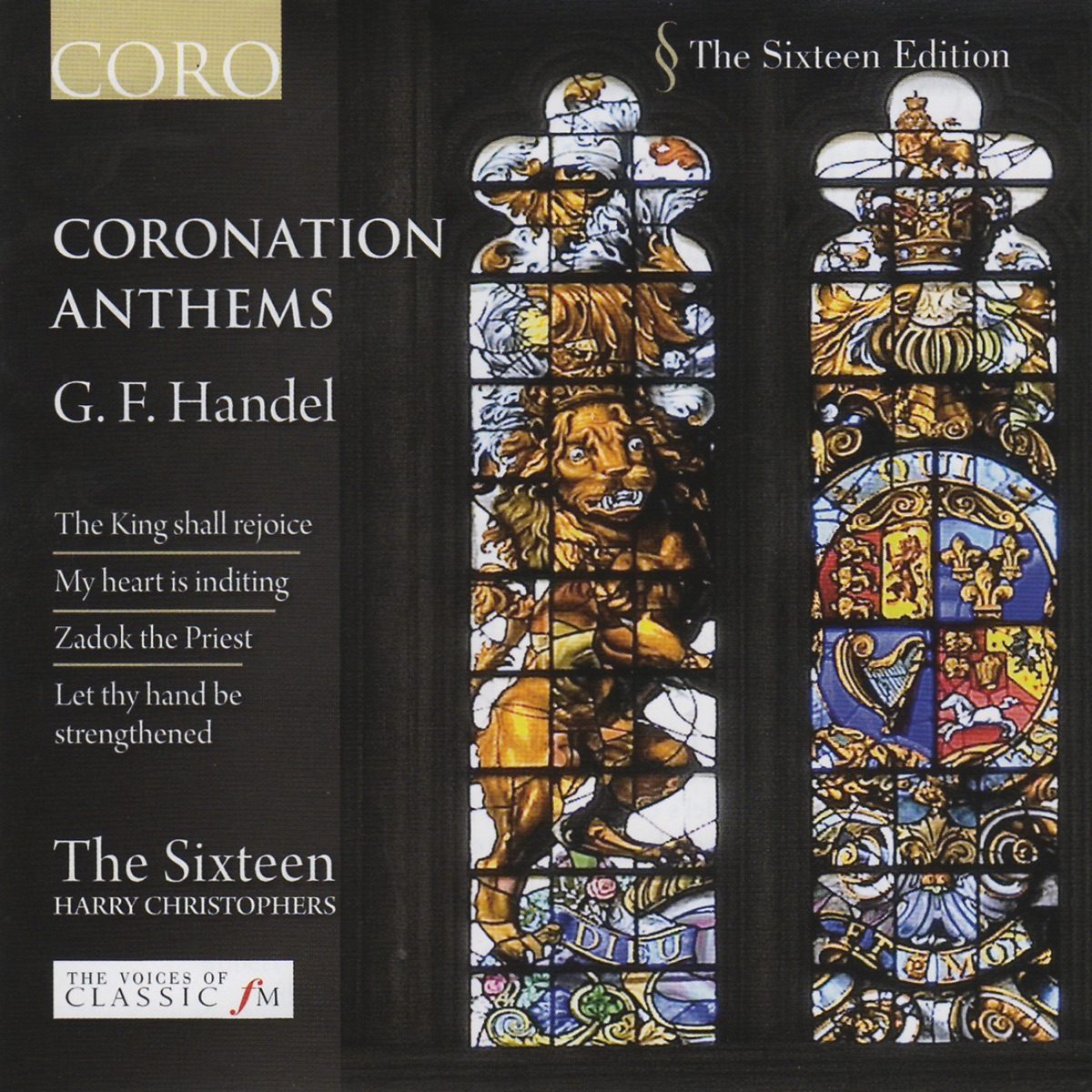 Handel: Coronation Anthems by The Sixteen & Harry Christophers album cover