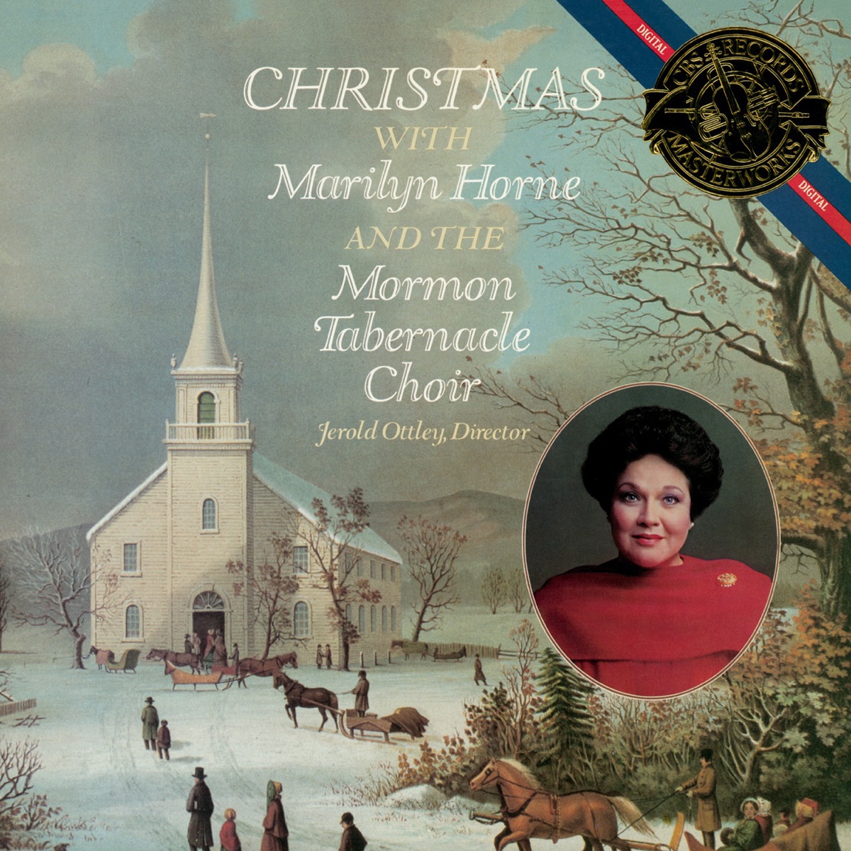 Christmas with Marilyn Horne by Marilyn Horne, The Tabernacle Choir at Temple Square, Jerold D. Ottley & Columbia Symphony Orchestra album cover