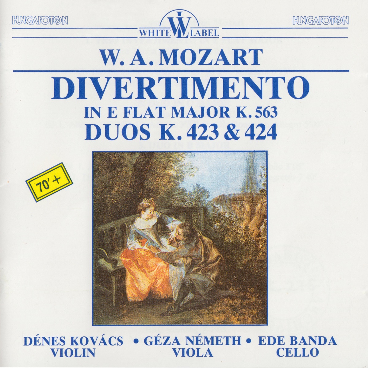 W. A. Mozart: Trio Divertimento, Duos by Dénes Kovács, Geza Nemeth & Ede Banda album cover