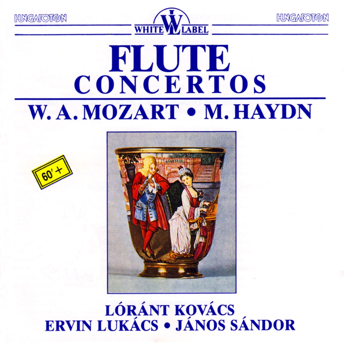 W. A. Mozart, M. Haydn: Flute Concertos by Lóránt Kovács, Hungarian State Orchestra, Ervin Lukács, Győr Philharmonic Orchestra & János Sándor album cover