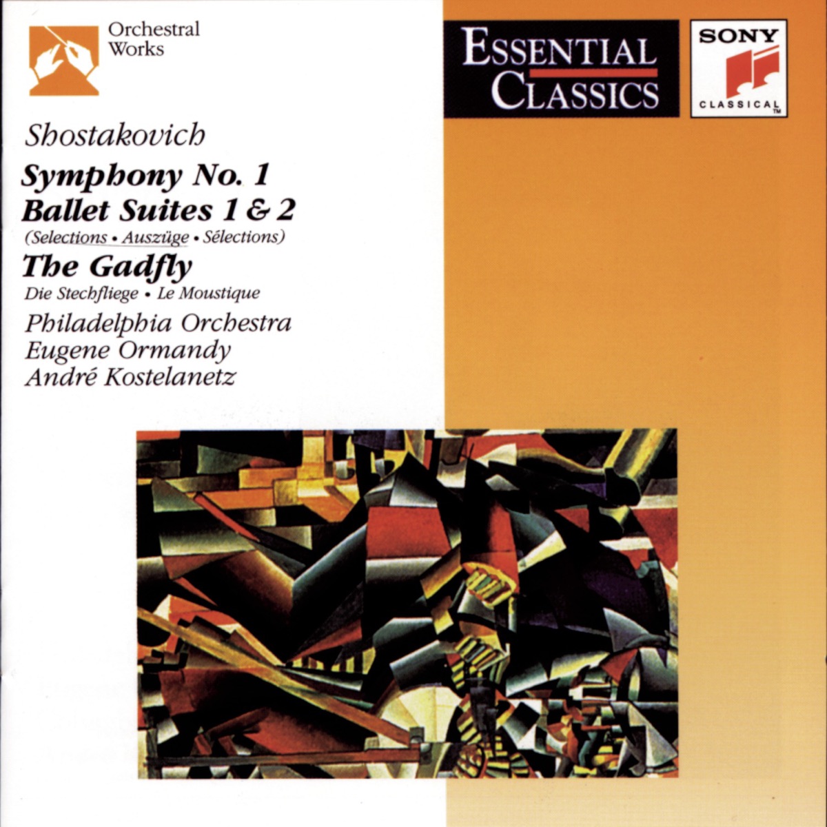 Shostakovich: Symphony No.1; other short works by Andre Kostelanetz and His Orchestra, Eugene Ormandy, The Philadelphia Orchestra & Columbia Symphony Orchestra album cover