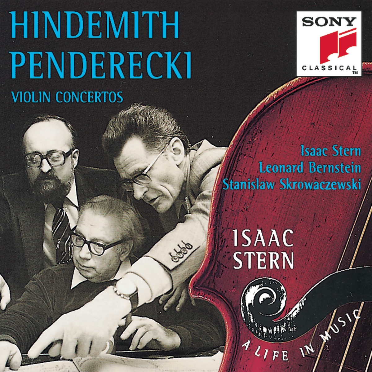 Hindemith/Penderecki: Violin Concertos by Isaac Stern, Leonard Bernstein, Minnesota Orchestra, New York Philharmonic & Stanisław Skrowaczewski album cover