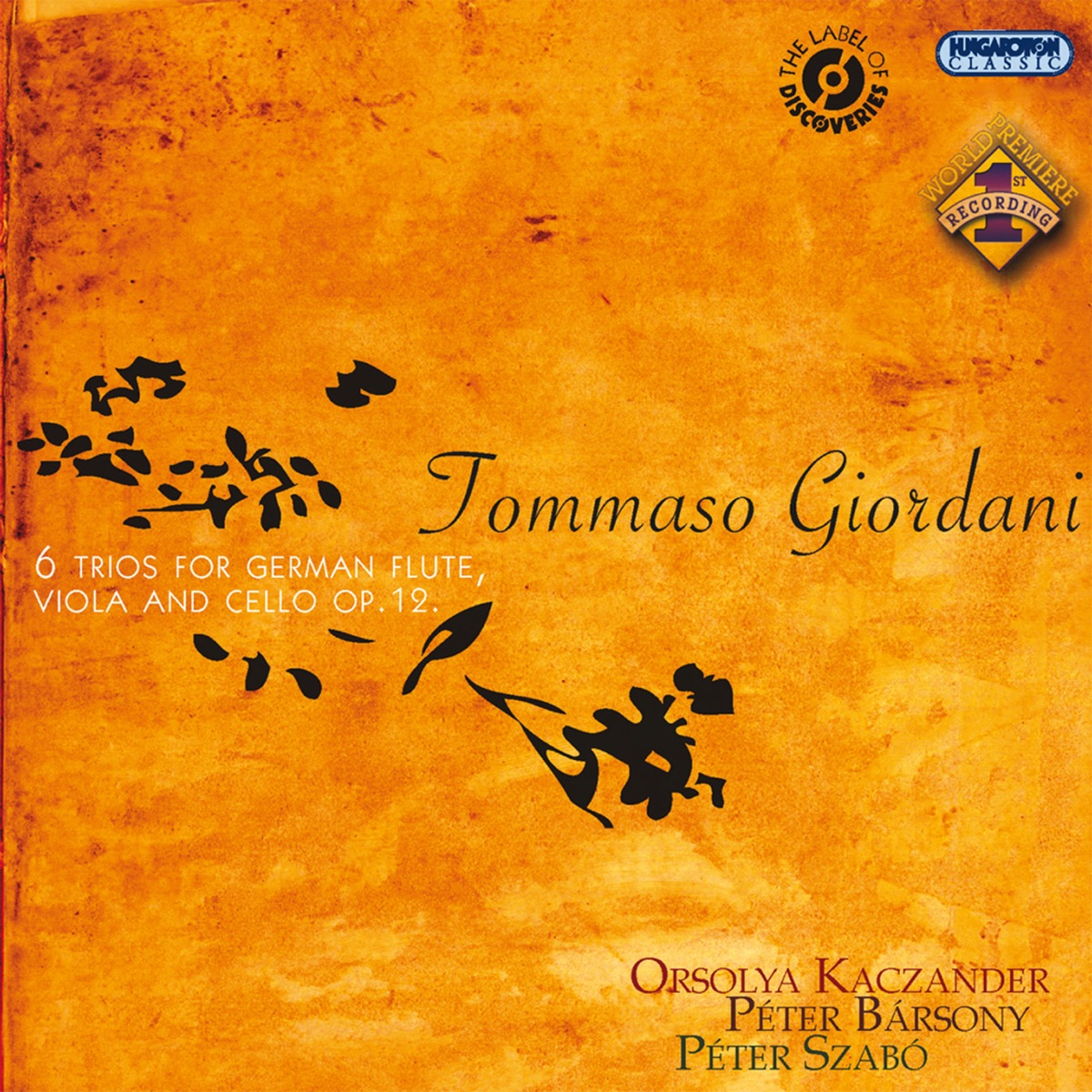 Giordani: Six Trios for German Flute, Viola and Cello, Op. 12 by Orsolya Kaczander, Peter Barsony & Péter Szabó album cover