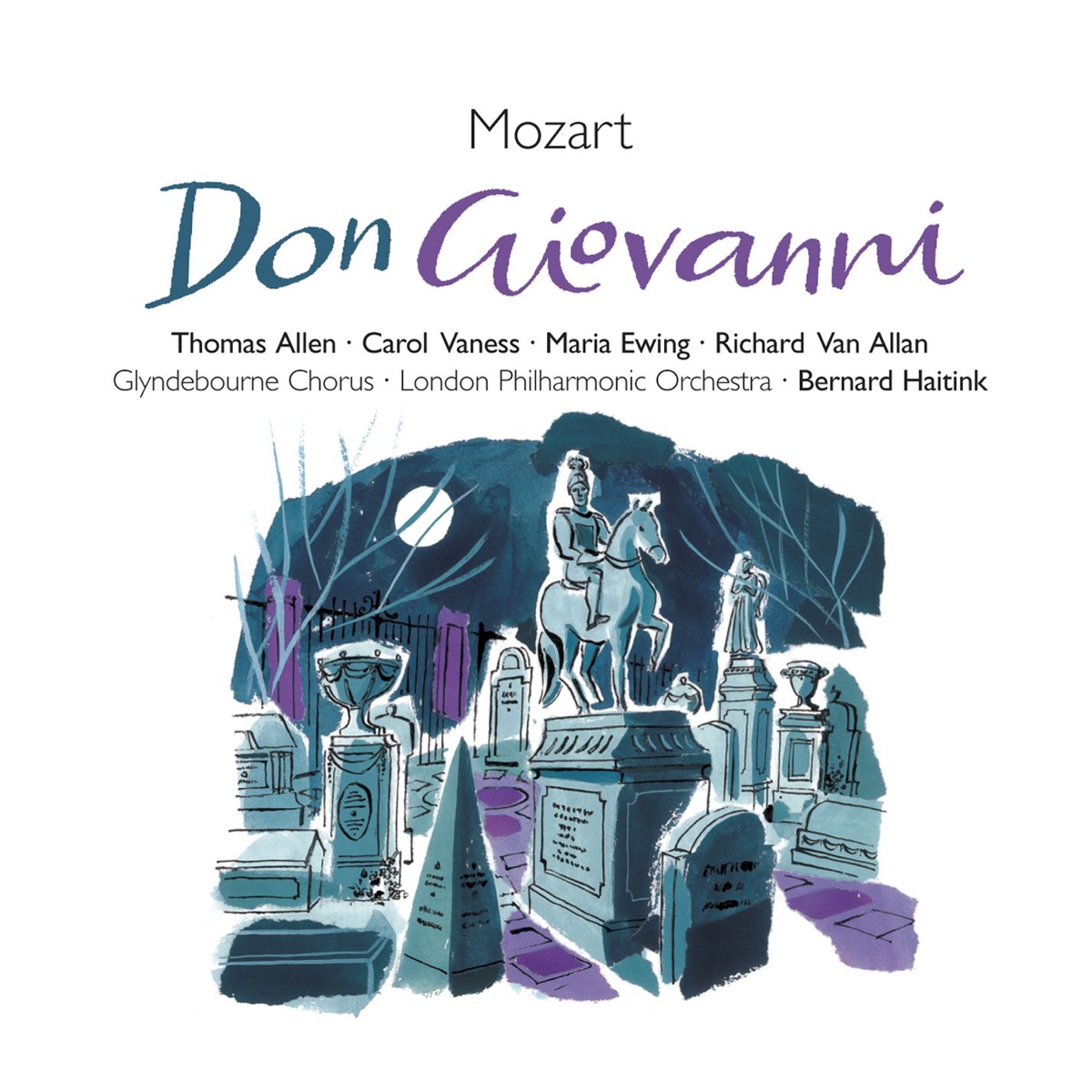 Mozart: Don Giovanni by Bernard Haitink, Richard Van Allan, Sir Thomas Allen, Maria Ewing, Elizabeth Gale, Glyndebourne Chorus, Dimitri Kavrakos, Keith Lewis, London Philharmonic Orchestra, John Rawnsley & Carol Vaness album cover