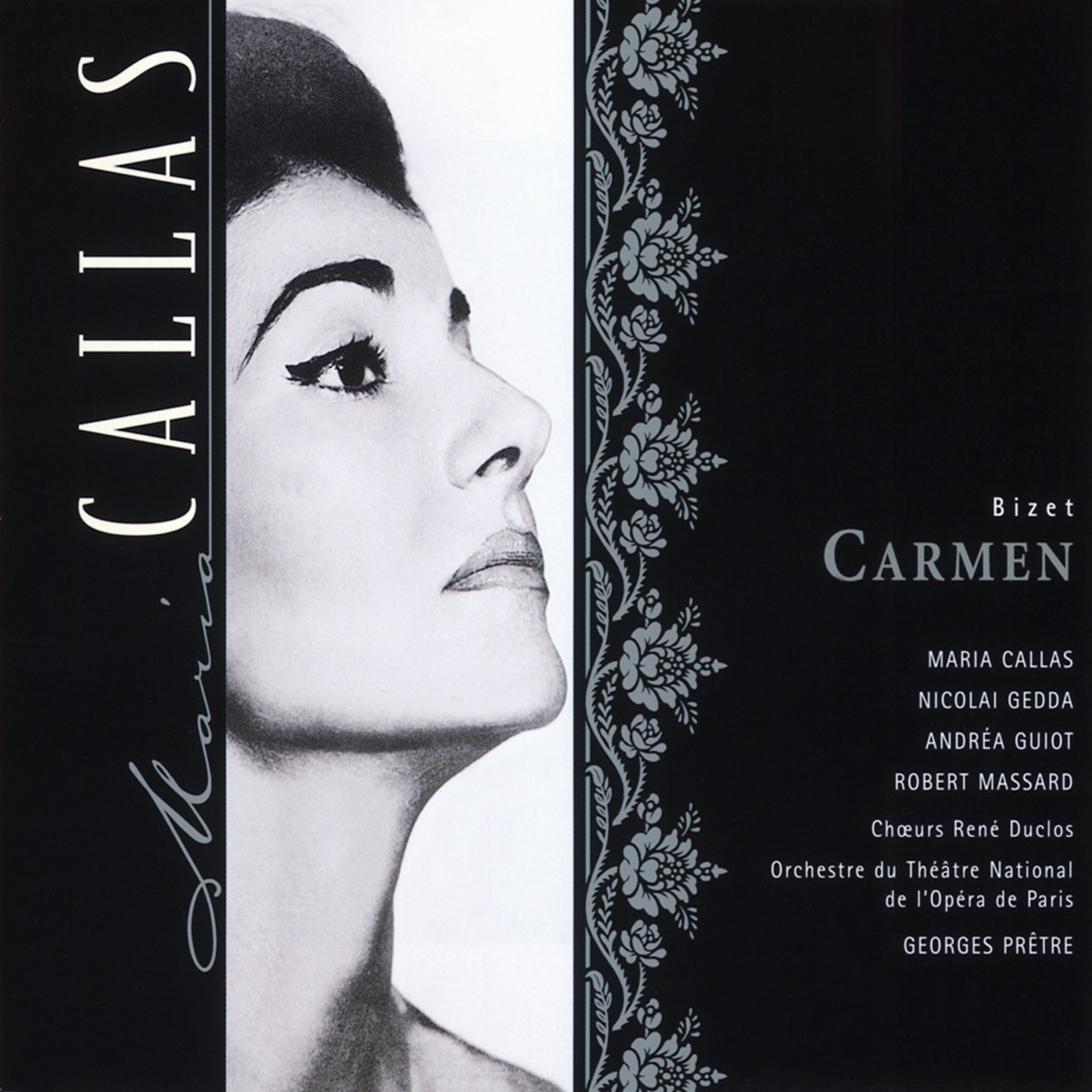 Bizet: Carmen by Maria Callas, Nicolai Gedda, Andréa Guiot, Robert Massard & Georges Prêtre album cover