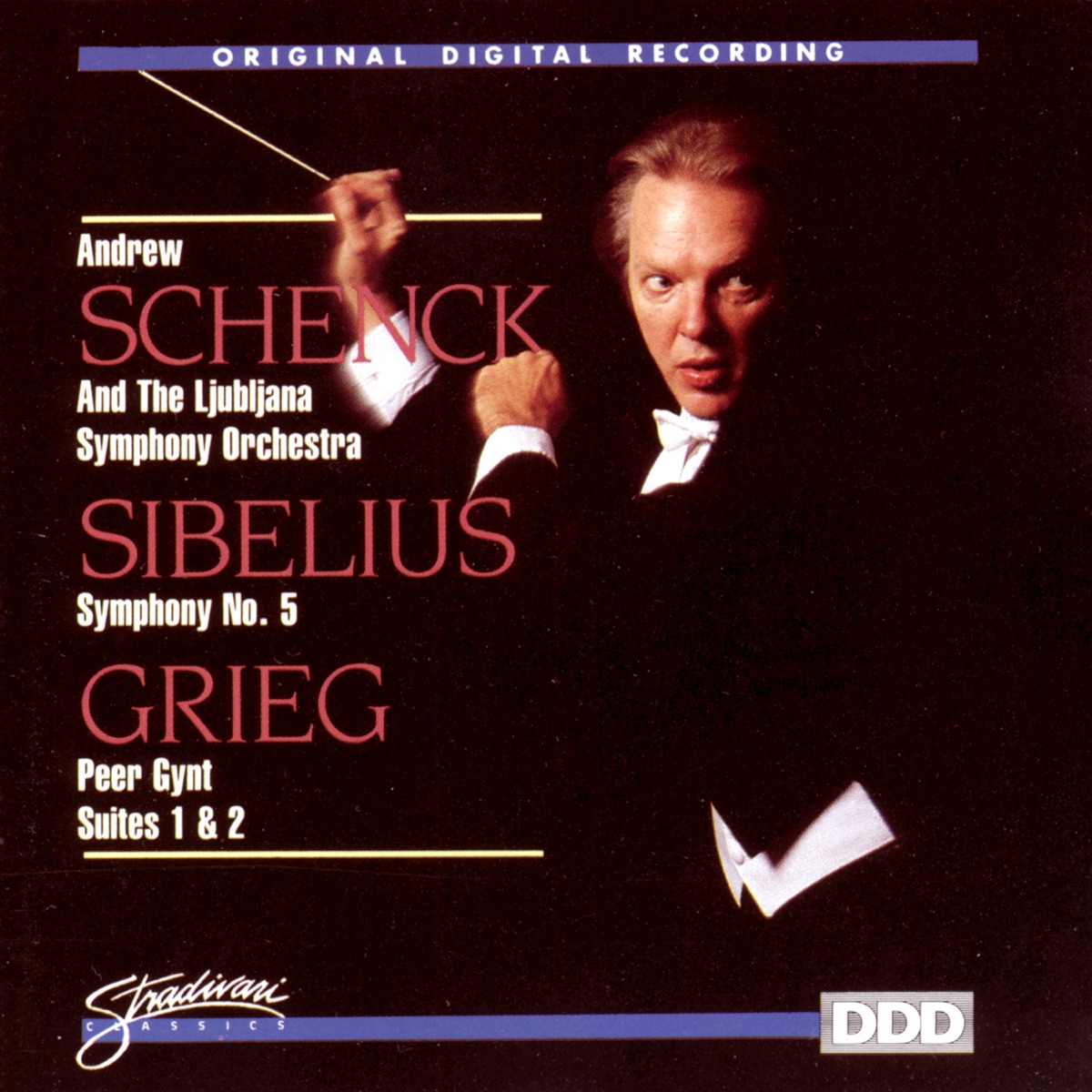 Symphony No 5 , Valse Triste, Peer Gynt Suite No 2, Op 55 by The Ljubljana Symphony Orchestra & Andrew Schenck album cover