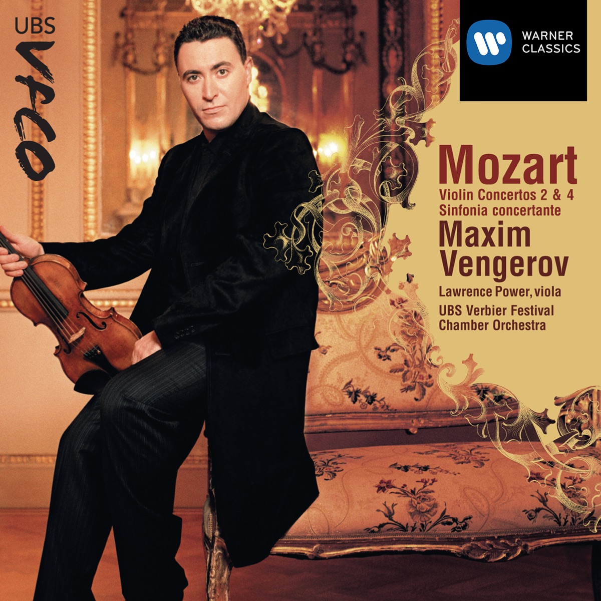 Mozart: Violin Concertos No. 2 & 4, Sinfonia concertante by Verbier Festival Chamber Orchestra, Lawrence Power & Maxim Vengerov album cover