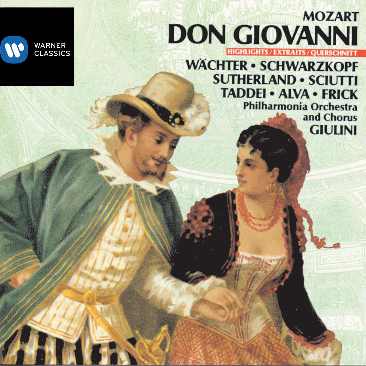 Mozart: Don Giovanni - Highlights by Carlo Maria Giulini, Elisabeth Schwarzkopf & Eberhard Wächter album cover
