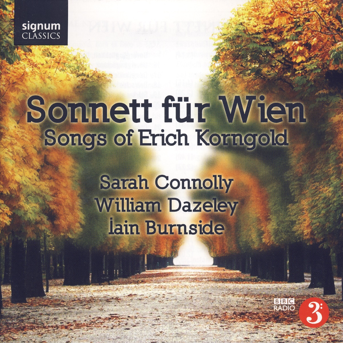 Sonnett für Wien by Iain Burnside, William Dazeley & Dame Sarah Connolly album cover