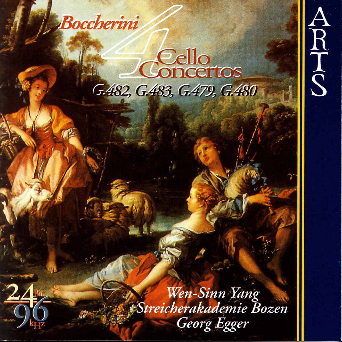 Luigi Boccherini: 4 Cello Concertos by Georg Egger, Streicherakademie Bozen & Wen-Sinn Yang album cover
