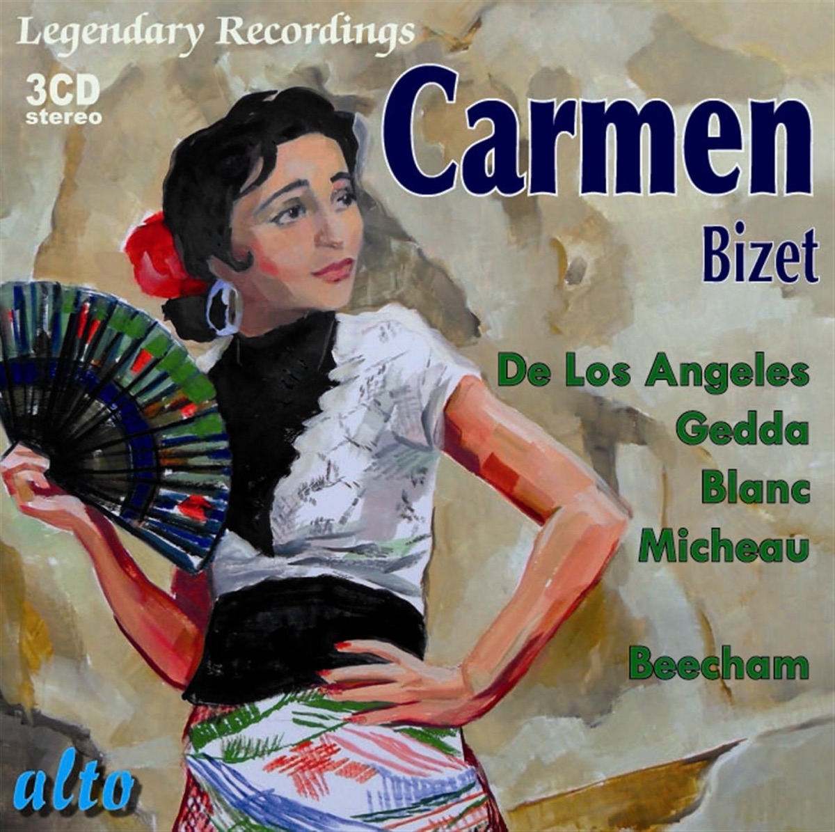 BIZET: Carmen (Complete) by Victoria de los Ángeles, Nicolai Gedda & Sir Thomas Beecham album cover