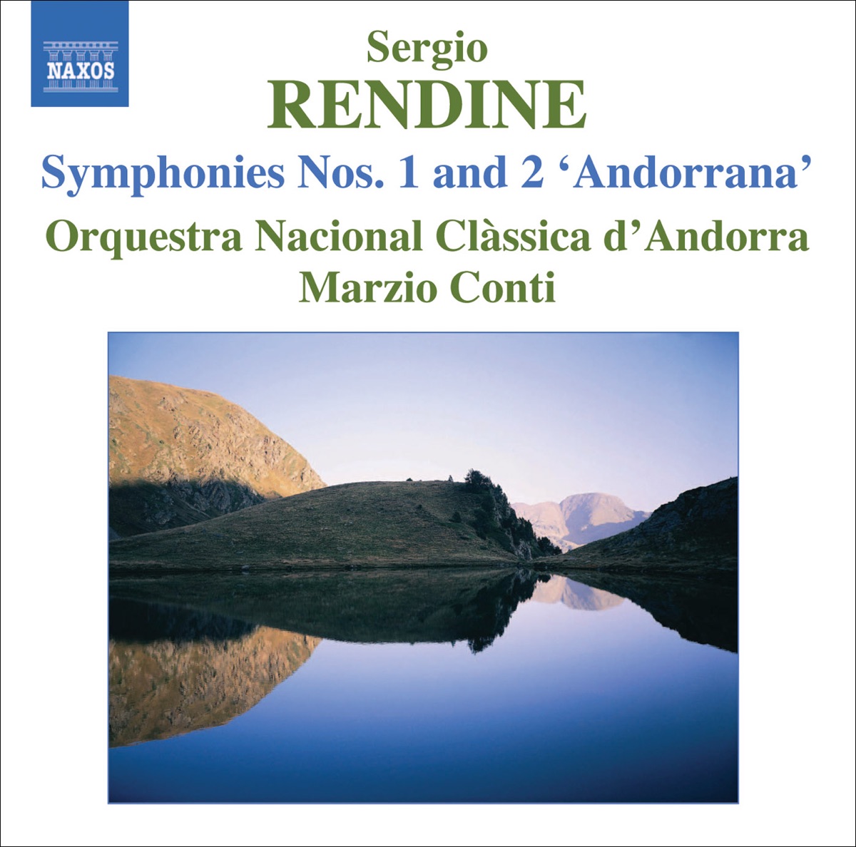 Rendine: Symphonies Nos. 1 and 2, "Andorrana" by Marzio Conti & Andorra National Chamber Orchestra album cover