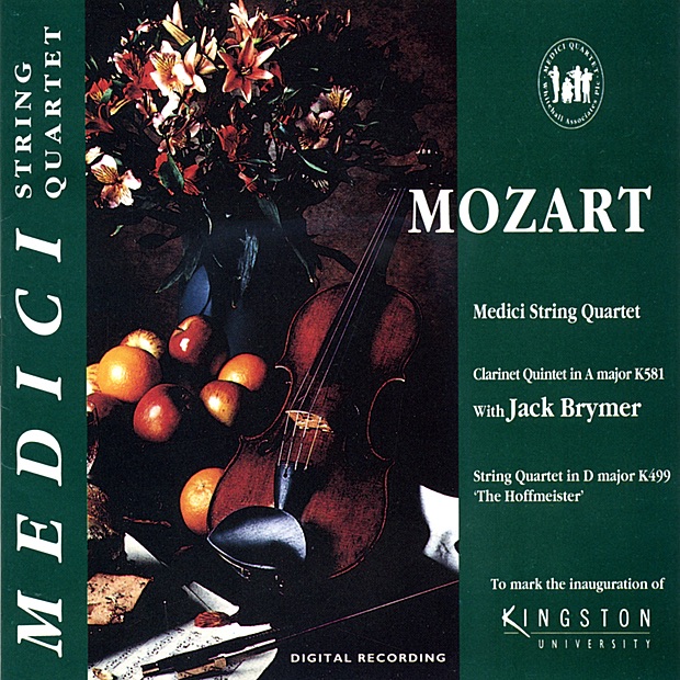 Mozart: Clarinet Quinter in A Major and String Quartet in D Major by Medici String Quartet & Jack Brymer album cover