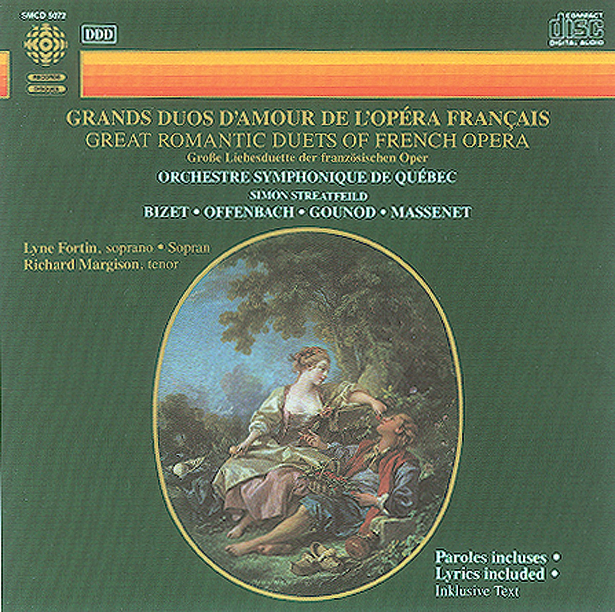 Great Romantic Duets of French Opera by Simon Streatfeild, Quebec Symphony Orchestra, Lyne Fortin & Richard Margison album cover