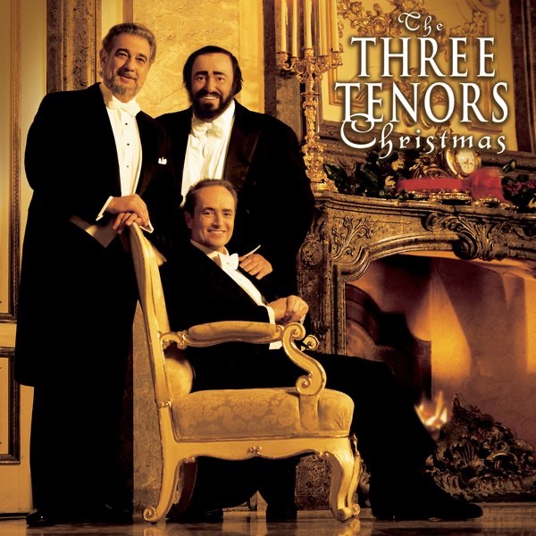 The Three Tenors Christmas by Christian Kolonovits, Gumpoldskirchner Spatzen Children's Choir, José Carreras, Luca Logi, Luciano Pavarotti, Plácido Domingo, Steven Mercurio & Vienna Philharmonic album cover