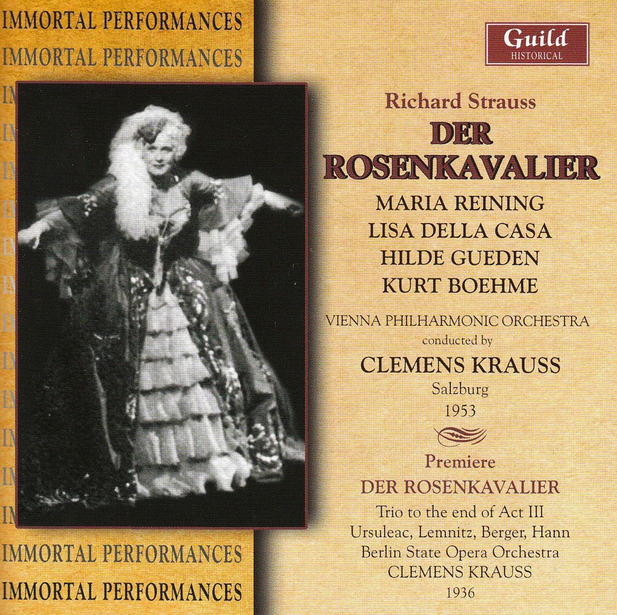 R. Strauss: Der Rosenkavalier by Vienna Philharmonic, Maria Reining & Clemens Krauss album cover