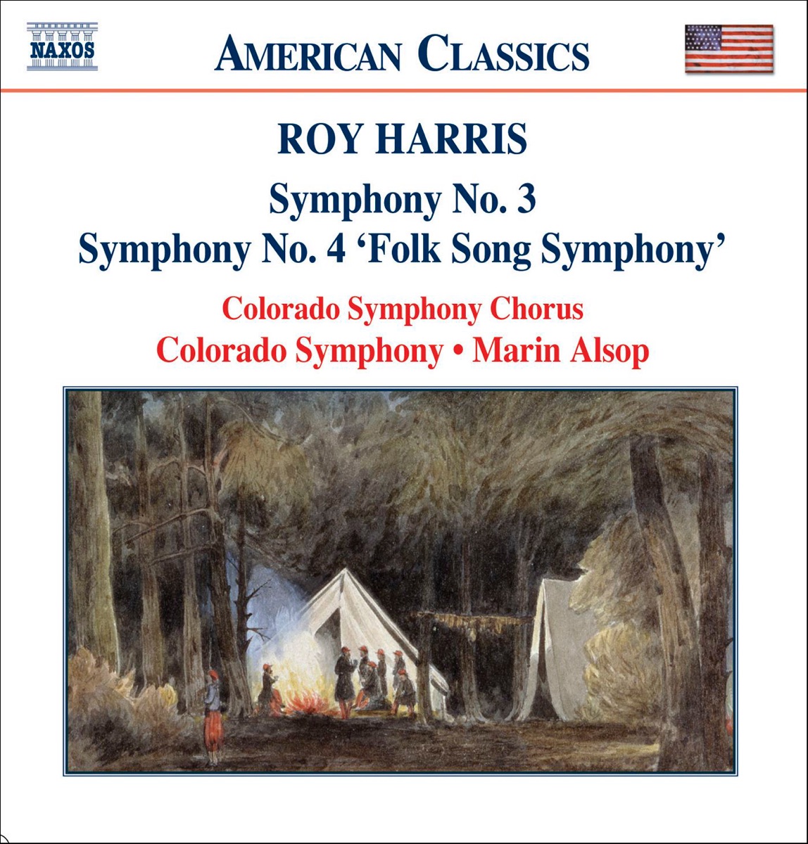 Roy Harris: Symphonies Nos. 3 and 4 "Folksong Symphony" by Colorado Symphony, Colorado Symphony Chorus & Marin Alsop album cover