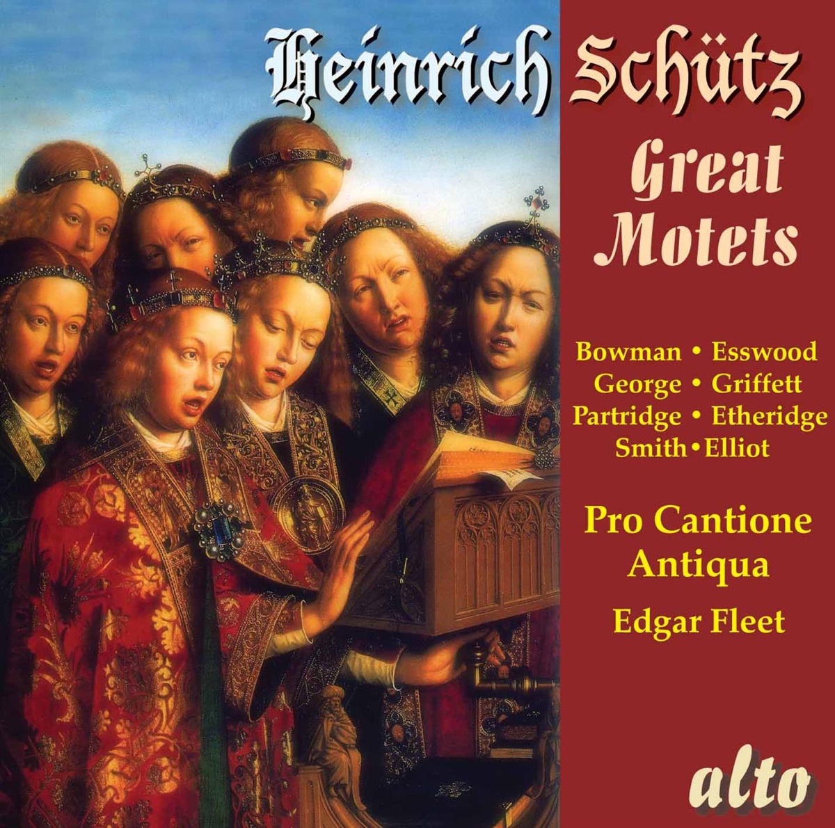 Schütz: The Great Motets by Pro Cantione Antiqua, London Cornett & Sackbut Ensemble, Restoration Academy, English Consort of Viols & Edgar Fleet album cover