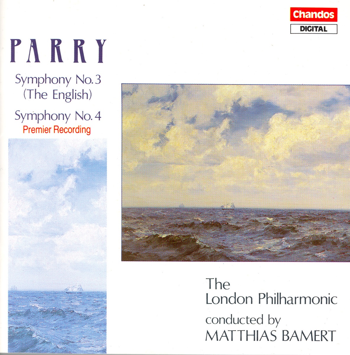 Parry: Symphonies Nos. 3 and 4 by Matthias Bamert & London Philharmonic Orchestra album cover