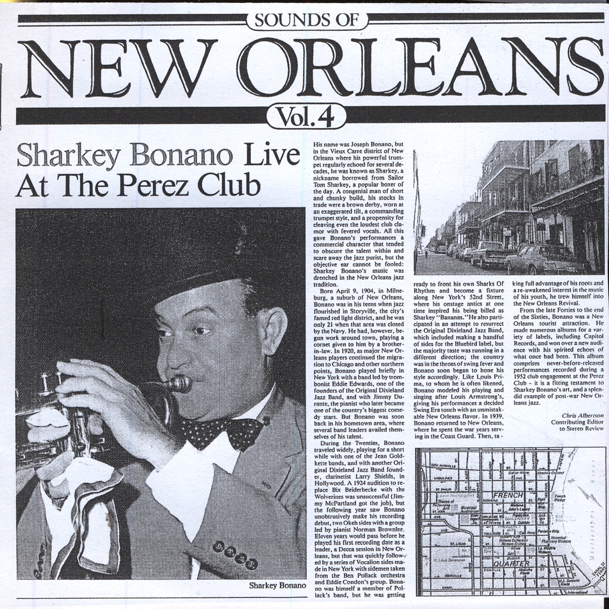 Sounds of New Orleans Vol. 4 by Sharkey Bonano album cover