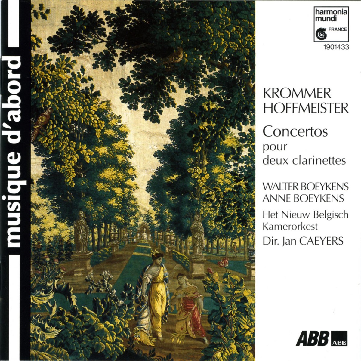 Krommer & Hoffmeister: Clarinet Concertos by Anne Boeykens, Jan Caeyers, Nouvel Orchestre de Chambre de Belgique & Walter Boeykens album cover