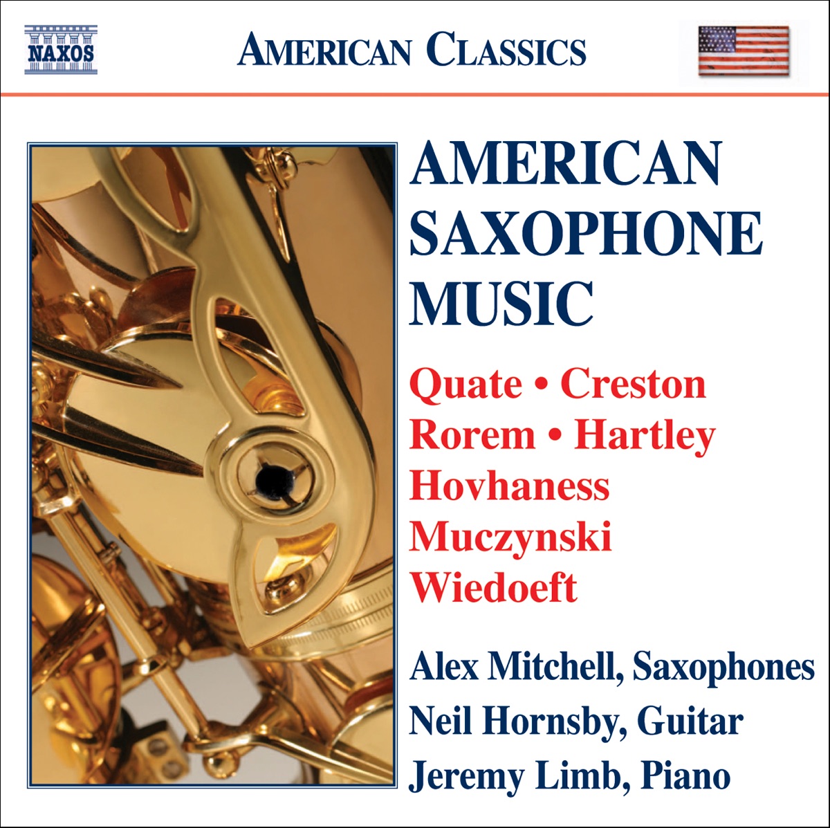American Music for Saxophone & Piano by Alex Mitchell & Thomas Kolor album cover
