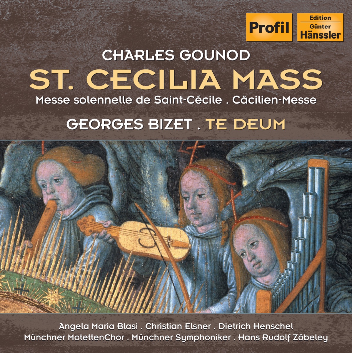Gounod: St. Cecilia Mass - Bizet: Te Deum by Hans Rudolf Zöbeley, Münchner Mottetten Chor & Munich Symphony Orchestra album cover
