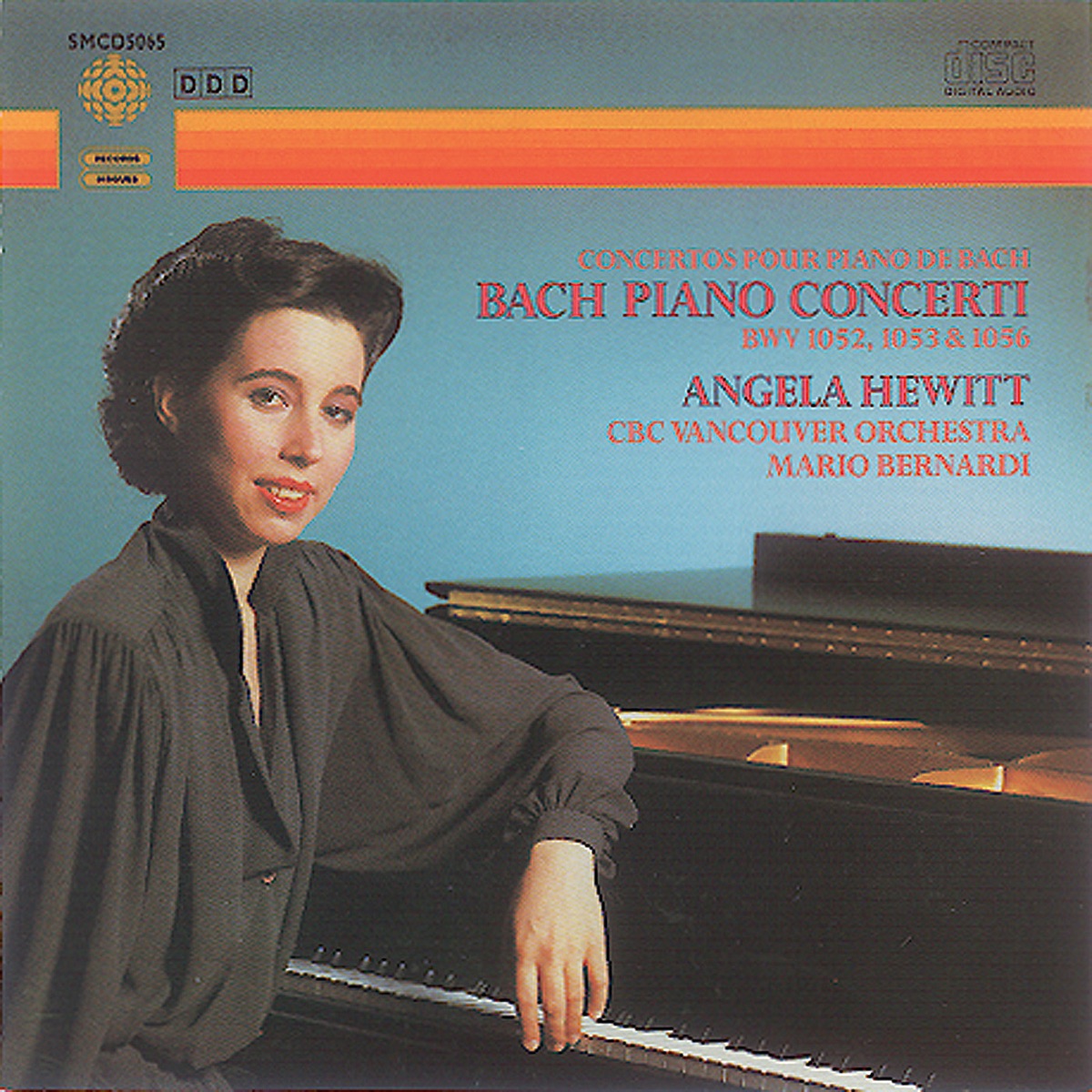 Bach, J.S.: Piano Concerti Bwv 1052, 1053 & 1056 by Angela Hewitt, Mario Bernardi & CBC Vancouver Orchestra album cover