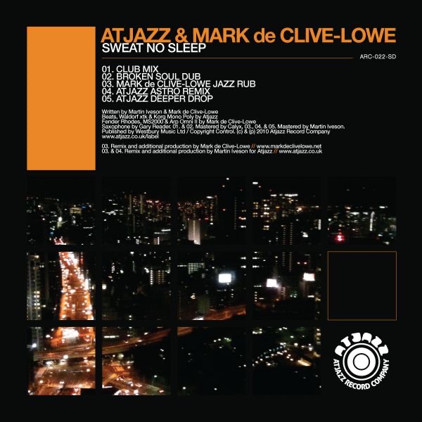 Sweat No Sleep by Atjazz & Mark de Clive-Lowe album cover