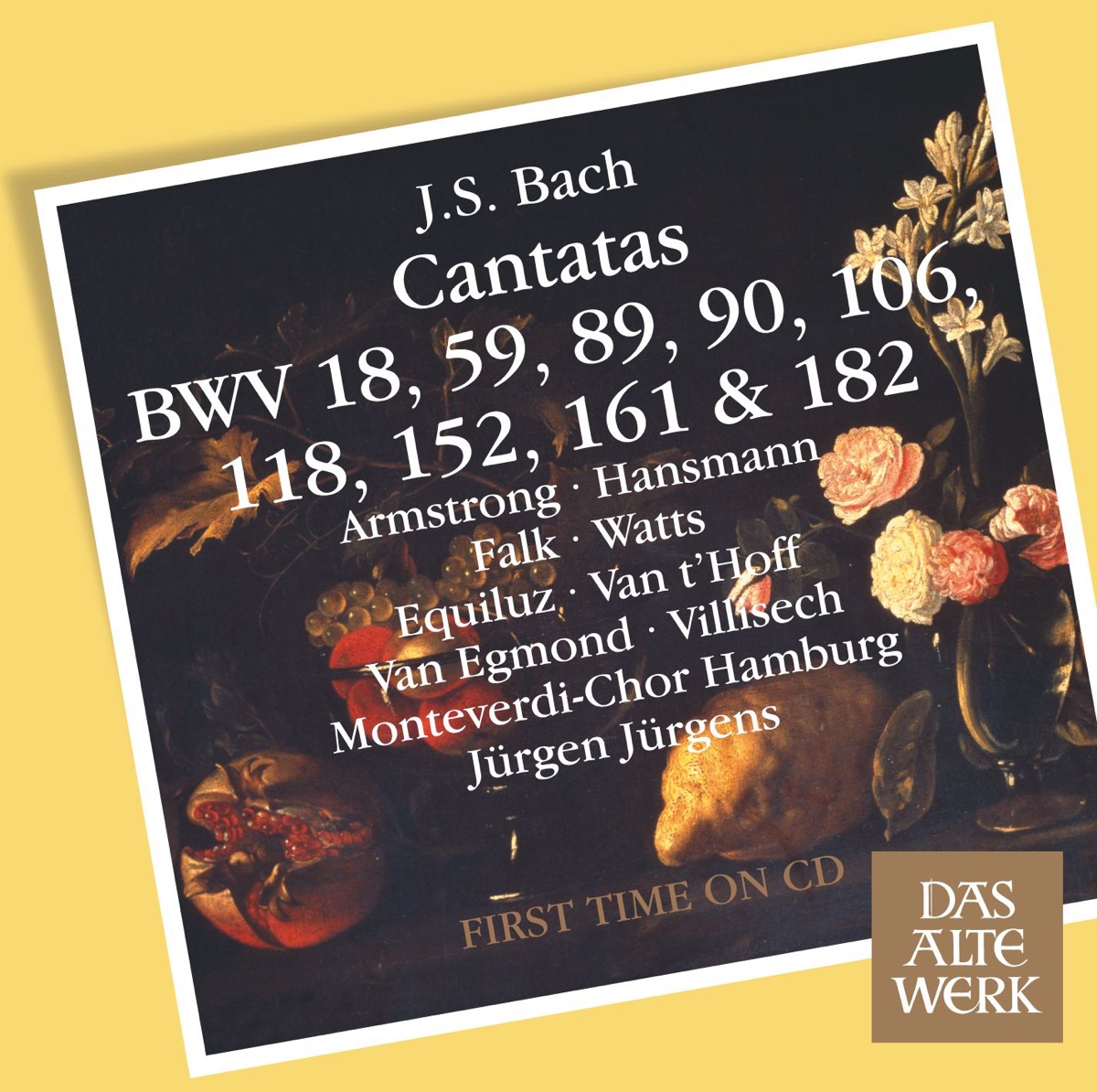 J.S. Bach: Cantatas, BWV 106, 182, 152, 118, 18, 89, 90, 161 & 59 by Ad Mater, Gustav Leonhardt & Monteverdi-Chor Hamburg album cover