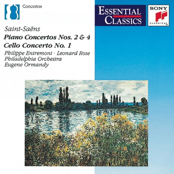 Saint-Saëns: Piano Concertos Nos. 2 & 4, Cello Concerto, Introduction and Rondo Capriccioso by Leonard Rose, Philippe Entremont, Pinchas Zukerman & The Philadelphia Orchestra album cover