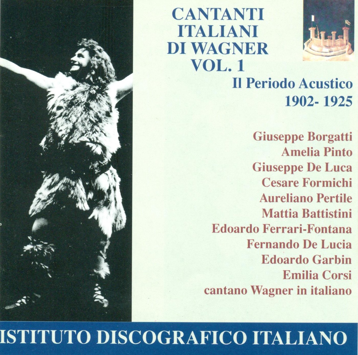 Wagner, R.: Opera Highlights (Italian Wagner Singers, Vol. 1 (1902-1925) by Giuseppe Borgatti, Giuseppe De Luca, Amelia Pinto, Fernando De Lucia, Giuseppina Huguet, Emilia Corsi, Cesare Formichi, Edoardo Ferrari Fontana, Mattia Battistini, Edoardo Garbin & Aureliano Pertile album cover