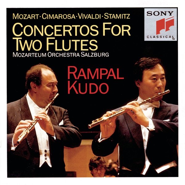 Concertos For Two Flutes by Jean-Pierre Rampal, Mozarteum Orchestra Salzburg & Shigenori Kudo album cover