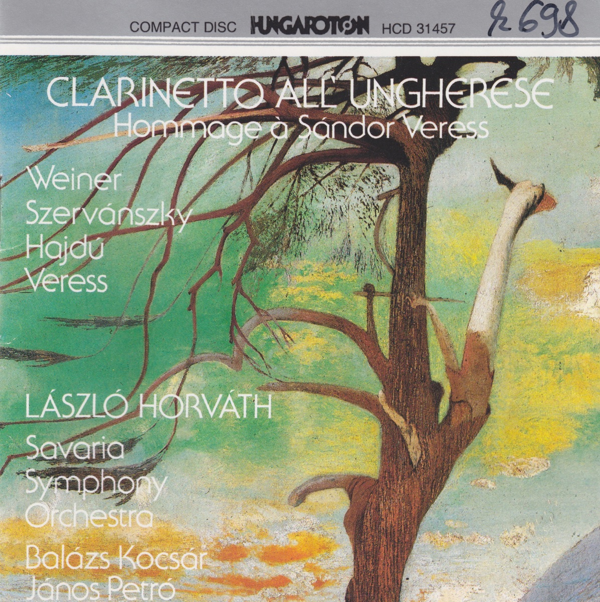 Clarinetto All 'Ungherese by Laszlo Horvath, Savaria Symphony Orchestra, Balázs Kocsár & János Petró album cover