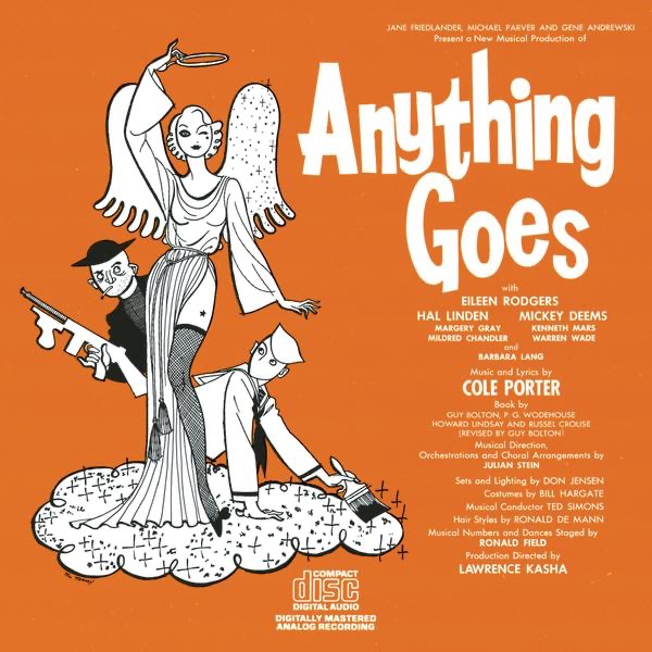 Anything Goes (1962 Broadway Revival Cast) by Cole Porter, Hal Linden, Eileen Rodgers, Mickey Deems & Barbara Lang album cover